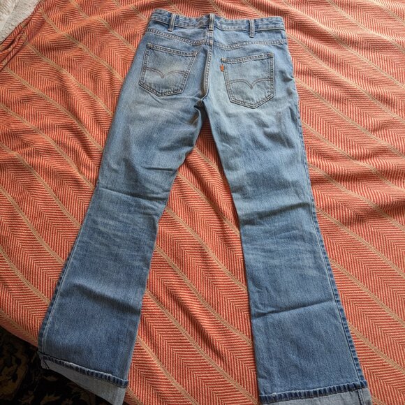 Mid Rise Levi's Flare Orange Tab Jeans - Picture 3 of 7